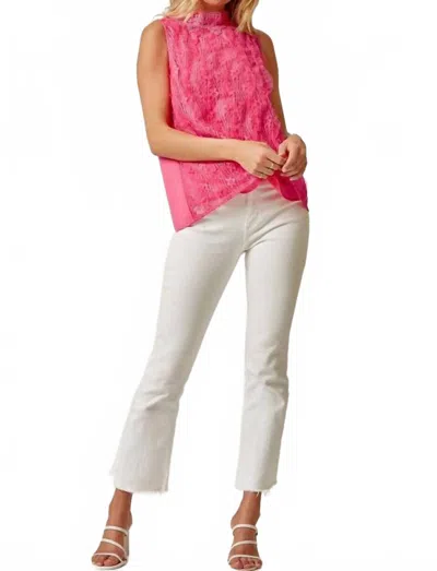 Andree By Unit Romantic Sleeveless Lace Top In Hot Pink