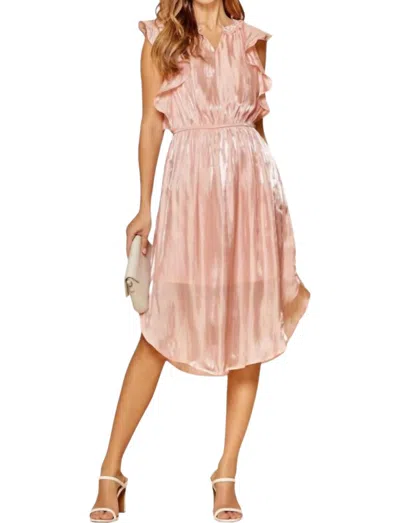 Andree By Unit Romantic Vibes Midi Dress In Rose In Multi