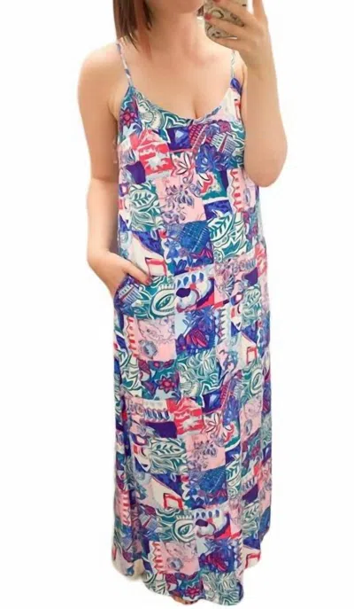 Andree By Unit Run Away Maxi Dress In Blue
