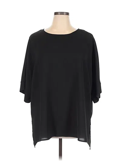 Pre-owned Andree By Unit Short Sleeve Blouse In Black