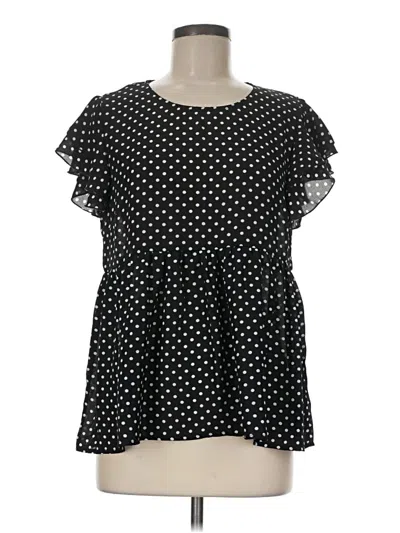 Andree By Unit Short Sleeve Blouse In Black