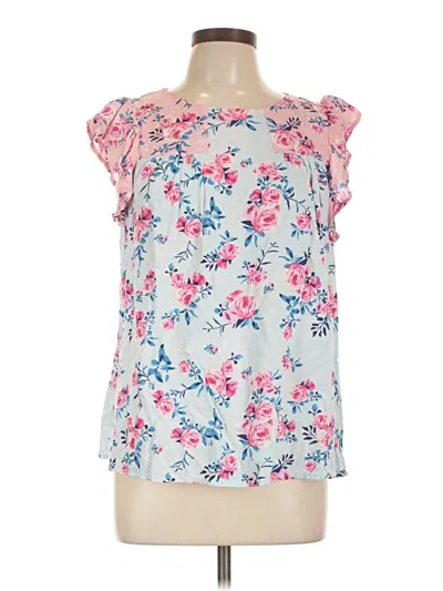 Pre-owned Andree By Unit Short Sleeve Blouse In Pink