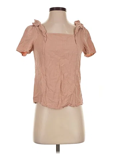 Pre-owned Andree By Unit Short Sleeve Blouse In Pink
