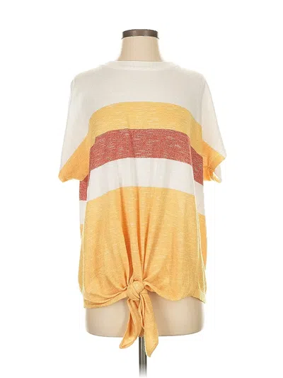 Pre-owned Andree By Unit Short Sleeve T-shirt In Yellow