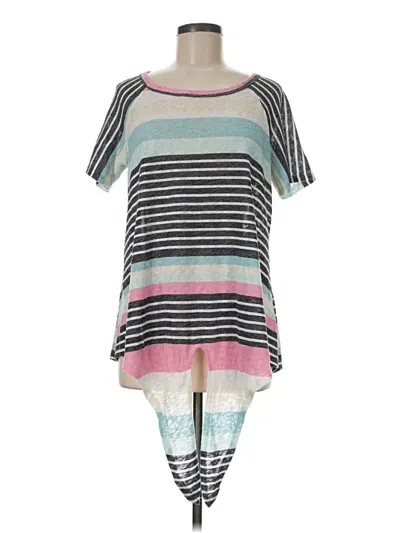 Pre-owned Andree By Unit Short Sleeve Top Gray Cowl Neck Tops