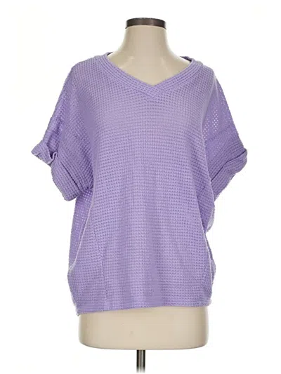 Pre-owned Andree By Unit Short Sleeve T-shirt In Purple
