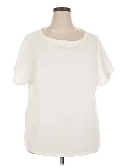 Pre-owned Andree By Unit Short Sleeve Turtleneck In Ivory