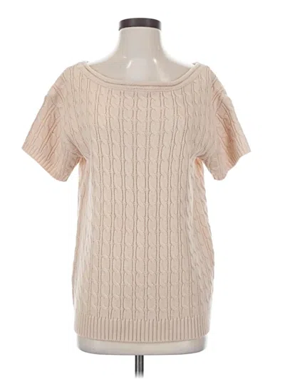 Pre-owned Andree By Unit Short Sleeve Turtleneck In Ivory