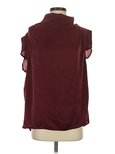 Pre-owned Andree By Unit Sleeveless Blouse In Burgundy