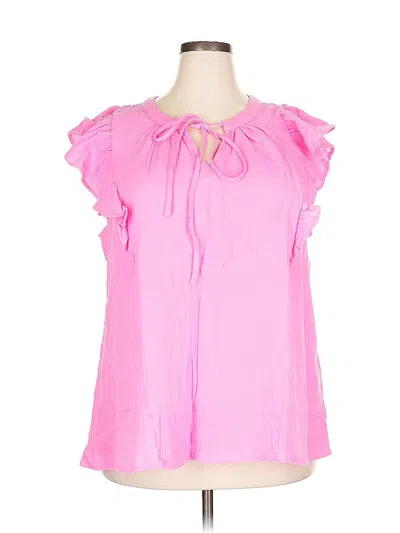 Pre-owned Andree By Unit Sleeveless Blouse In Pink