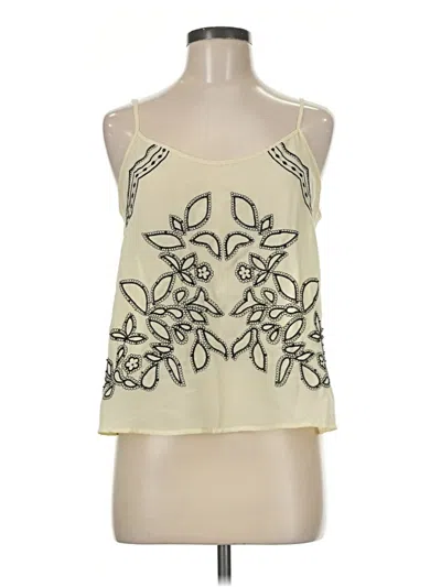 Pre-owned Andree By Unit Sleeveless Top Ivory Halter Neckline Tops