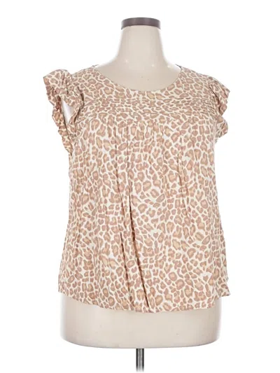 Pre-owned Andree By Unit Sleeveless T-shirt In Tan