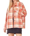 Andree By Unit Smile Like You Mean It Shacket In Coral In Pink