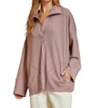 Andree By Unit Snatch It Up Waffle Knit Top In Dusty Lavender In Yellow
