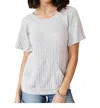 Andree By Unit Soft And Subtle Top In Grey In Grey