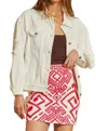 Andree By Unit Star Of The Show Jacket In Ivory In Multi