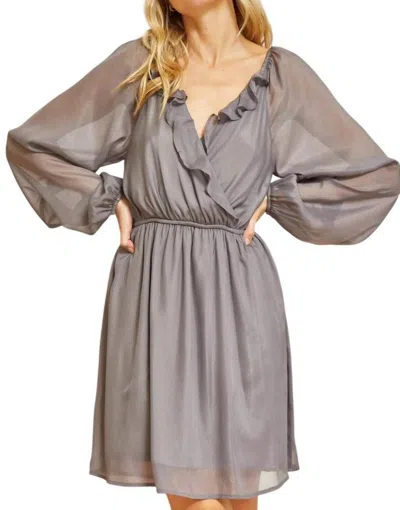 Andree By Unit Stealing The Show Dress In Charcoal In Gray