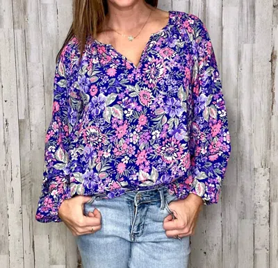 Andree By Unit Sterling Long Sleeve Top In Purple