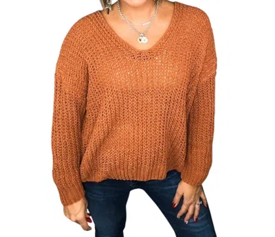 Andree By Unit Such A Steal Sweater In Rust In Multi