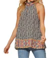 Andree By Unit Summer Lovin' Tank In Black Multi In Multi