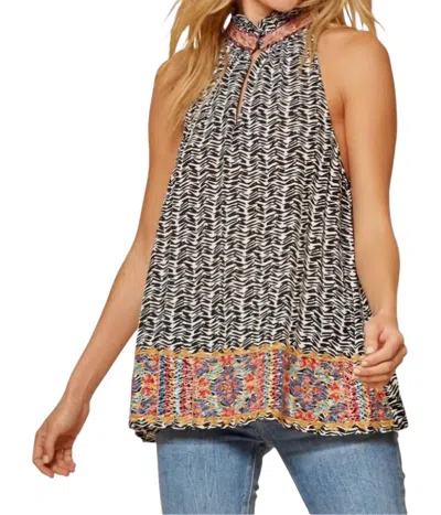 Andree By Unit Summer Lovin' Tank In Black Multi In Gray