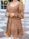 Andree By Unit Sweetest Soul Tiered Dress In Brown In Brown