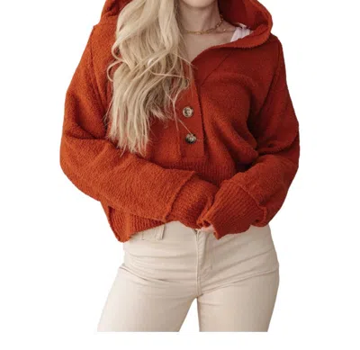 Andree By Unit Thankful Grateful Blessed Sweater In Rust In Multi