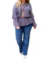 Andree By Unit The Busy Body Blouse In Purple In Multi