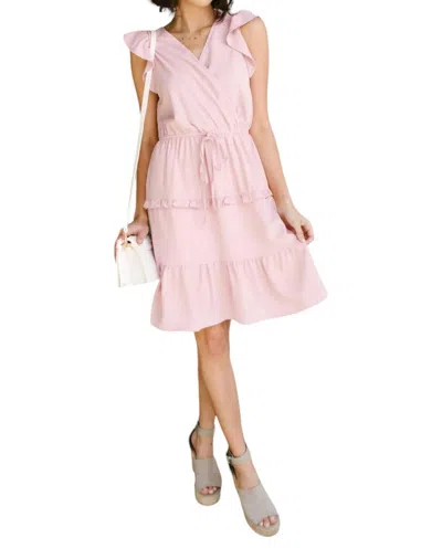 Andree By Unit Tickling Tulips Dress In Peach In Pink