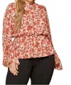 Andree By Unit Time Stands Still Blouse In Ivory/rust In Multi