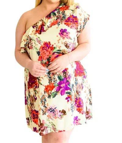 Andree By Unit Total Wonder One Shoulder Floral Dress In Multi