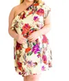 Andree By Unit Total Wonder One Shoulder Floral Dress In Multi In Multi
