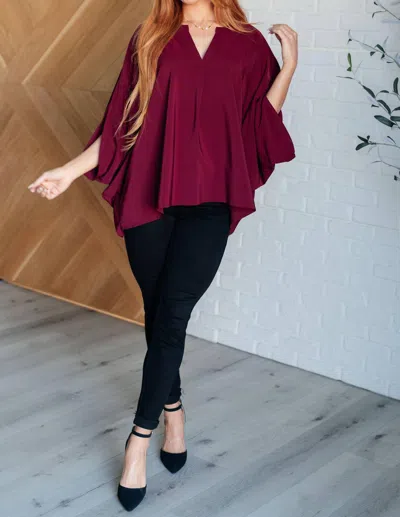 Andree By Unit Universal Philosophy Blouse In Wine In Pink