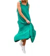 Andree By Unit Venetian Coast Dress In Sea Green Teal In Multi