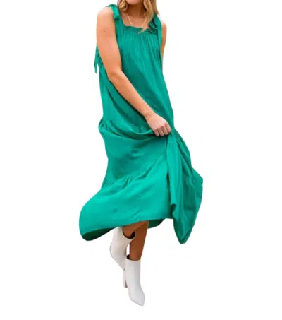 Andree By Unit Venetian Coast Dress In Sea Green Teal In Multi