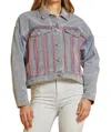 Andree By Unit Wait Is Over Denim Jacket In Medium Wash In Multi
