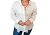 Andree By Unit Waiting Forever Button Down Blouse In Ivory/taupe In Multi