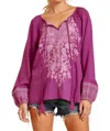 Andree By Unit Wanna Fall In Love Blouse In Magenta In Pink