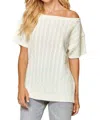 Andree By Unit Ways Around It Sweater Top In Ivory In Multi