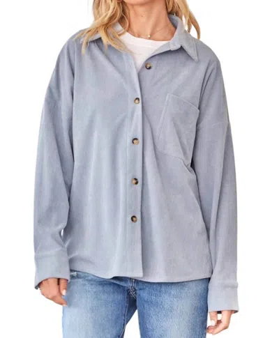 Andree By Unit We Go Together Corduroy Button Down Shirt In Blue