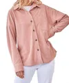 Andree By Unit We Go Together Corduroy Button Down Shirt In Mauve In Multi