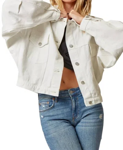 Andree By Unit We Had It All Denim Jacket In Ivory In Multi