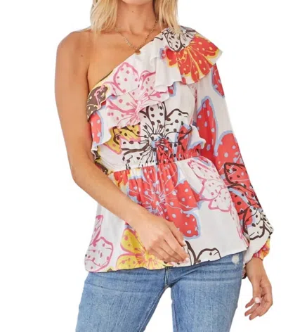 Andree By Unit What Once Was Blouse In Ivory Multi