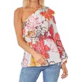 Andree By Unit What Once Was Blouse In Ivory Multi In White