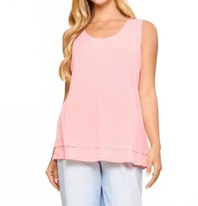 Andree By Unit Women's Baby Ribbed Knit Tank Top - Plus In Coral In Pink