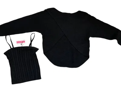 Andree By Unit Women's Two Piece Sweater In Black