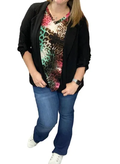 Andree By Unit Working Girl Blazer In Black