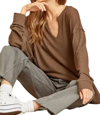 Andree By Unit Worth The Wait Pullover In Mocha In Brown