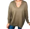 Andree By Unit Worth The Wait Pullover In Olive In Green
