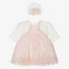 ANDREEATEX BABY GIRLS PINK LACE & TULLE DRESS SET
